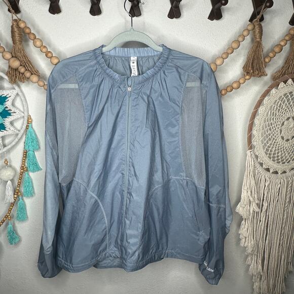 Lululemon With the Breeze Blue Classic Fit Ventilated  Jacket - Picture 1 of 6